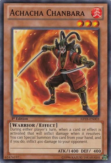 Achacha Chanbara Abyss Rising Yu-Gi-Oh! card