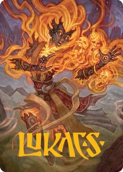 Ashling Rekindled Art Card 33 54 Gold Stamped Signature Art Series: Lorwyn Eclipsed Magic card