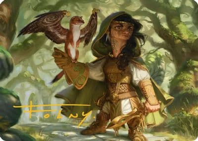 Crossroads Watcher Art Card Gold Stamped Signature Art Series: Lorwyn Eclipsed Magic card