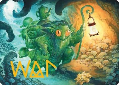 Mutable Explorer Art Card 21 54 Gold Stamped Signature Art Series: Lorwyn Eclipsed Magic card