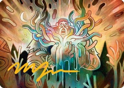 Aurora Awakener Art Card 40 54 Gold Stamped Signature Art Series: Lorwyn Eclipsed Magic card
