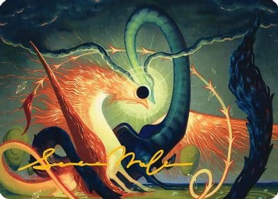 Celestial Reunion Art Card 42 54 Gold Stamped Signature Art Series: Lorwyn Eclipsed Magic card