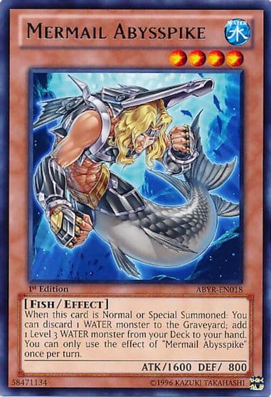 Mermail Abysspike Abyss Rising Yu-Gi-Oh! card