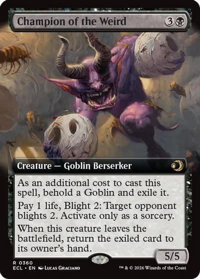 Champion of the Weird Extended Art Lorwyn Eclipsed Magic card