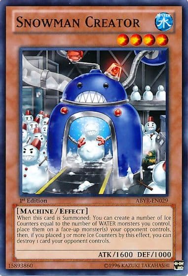 Snowman Creator Abyss Rising Yu-Gi-Oh! card