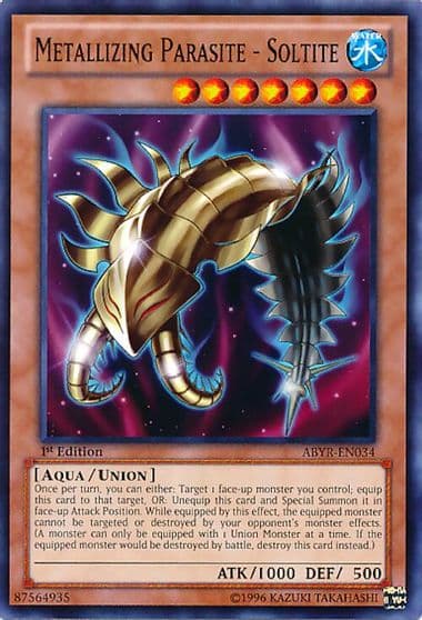 Metallizing Parasite Soltite Abyss Rising Yu-Gi-Oh! card