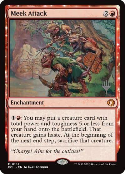 Meek Attack Promo Pack: Lorwyn Eclipsed Magic card