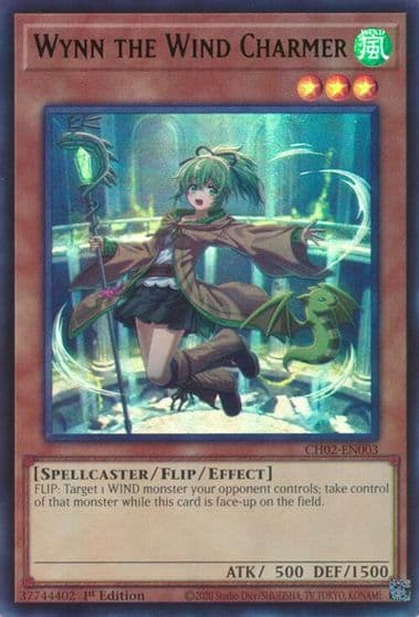 Wynn the Wind Charmer Ultra Rare THE CHRONICLES DECK: Spirit Charmers (All-Foil Edition) Yu-Gi-Oh! card
