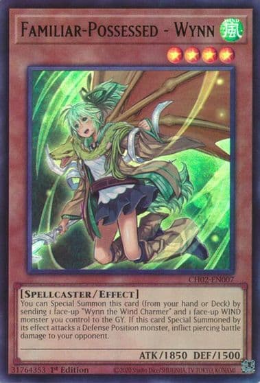 Familiar Possessed Wynn THE CHRONICLES DECK: Spirit Charmers (All-Foil Edition) Yu-Gi-Oh! card