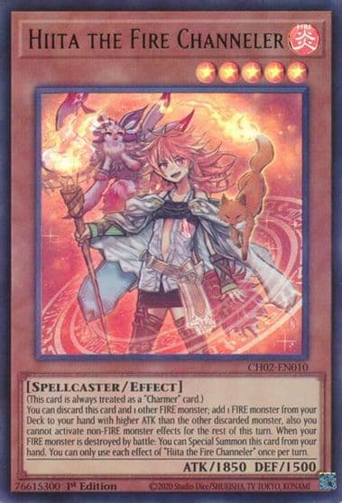 Hiita the Fire Channeler THE CHRONICLES DECK: Spirit Charmers (All-Foil Edition) Yu-Gi-Oh! card