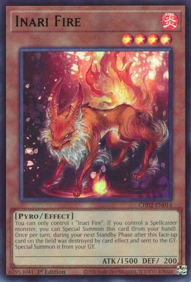 Inari Fire THE CHRONICLES DECK: Spirit Charmers (All-Foil Edition) Yu-Gi-Oh! card
