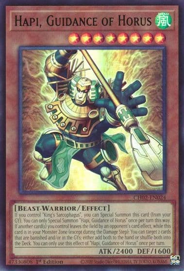 Hapi Guidance of Horus THE CHRONICLES DECK: Spirit Charmers (All-Foil Edition) Yu-Gi-Oh! card