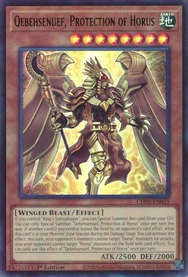 Qebehsenuef Protection of Horus THE CHRONICLES DECK: Spirit Charmers (All-Foil Edition) Yu-Gi-Oh! card