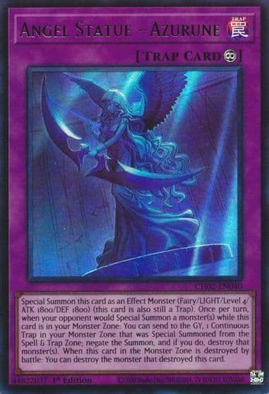 Angel Statue Azurune THE CHRONICLES DECK: Spirit Charmers (All-Foil Edition) Yu-Gi-Oh! card