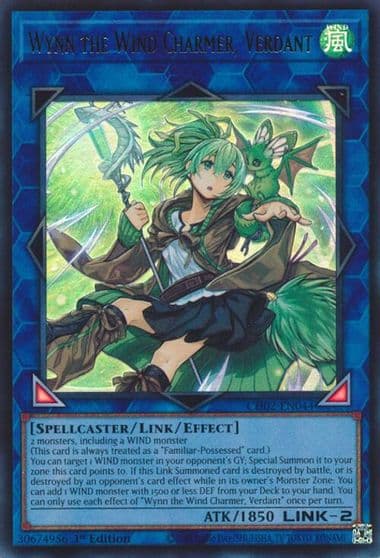 Wynn the Wind Charmer Verdant THE CHRONICLES DECK: Spirit Charmers (All-Foil Edition) Yu-Gi-Oh! card
