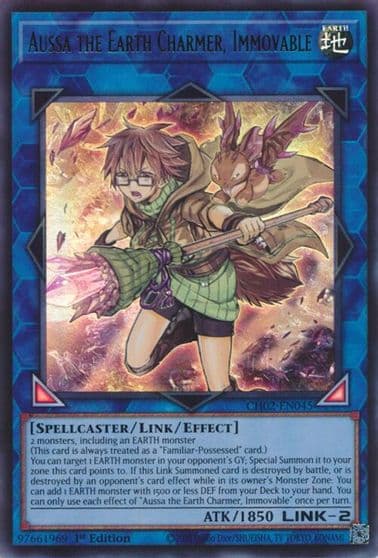 Aussa the Earth Charmer Immovable THE CHRONICLES DECK: Spirit Charmers (All-Foil Edition) Yu-Gi-Oh! card