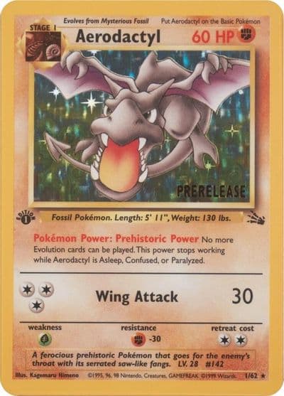 Aerodactyl (01/62) (Prerelease) Miscellaneous Cards & Products Pokemon card