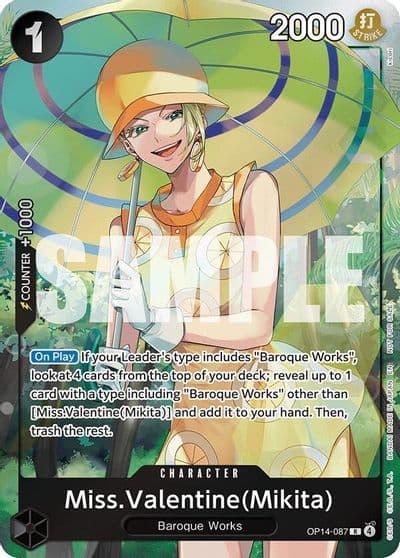 MissValentineMikita Dash Pack The Azure Sea's Seven One Piece card