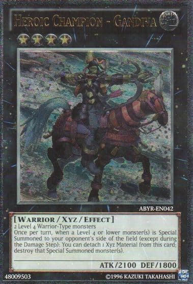 Heroic Champion Gandiva UTR Abyss Rising Yu-Gi-Oh! card