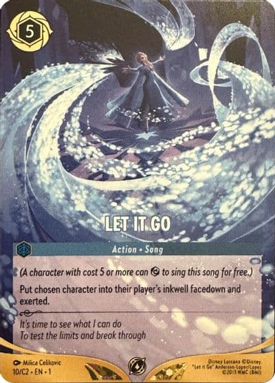Let It Go Disney Lorcana Challenge Disney Lorcana Promo Cards Lorcana card