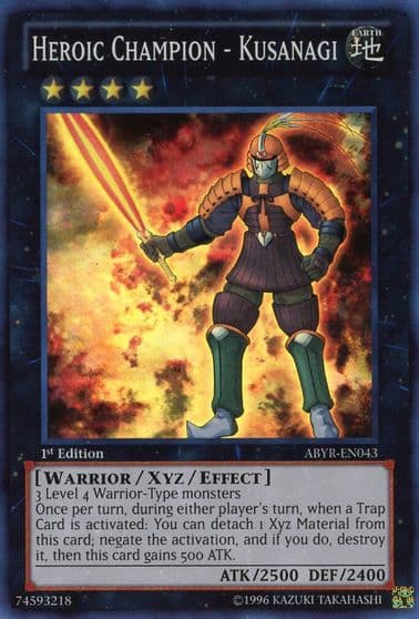Heroic Champion Kusanagi Abyss Rising Yu-Gi-Oh! card