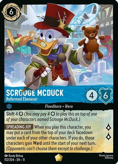 Scrooge McDuck Reformed Ebenezer Winterspell Lorcana card