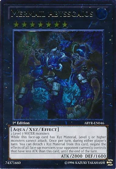 Mermail Abyssgaios UTR Abyss Rising Yu-Gi-Oh! card