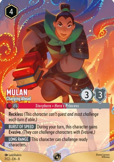 Mulan Charging Ahead Disney Lorcana Promo Cards Lorcana card