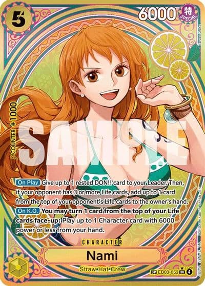 Nami 053 SP Extra Booster: One Piece Heroines Edition One Piece card