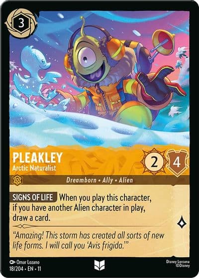 Pleakley Arctic Naturalist Winterspell Lorcana card