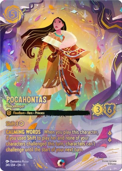Pocahontas Peacekeeper Iconic Winterspell Lorcana card