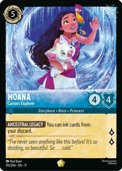 Moana Curious Explorer Winterspell Lorcana card