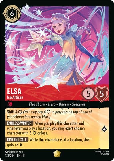 Elsa Ice Artisan Winterspell Lorcana card