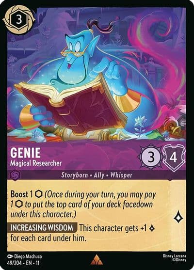 Genie Magical Researcher Winterspell Lorcana card