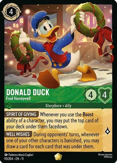 Donald Duck Fred Honeywell Winterspell Lorcana card
