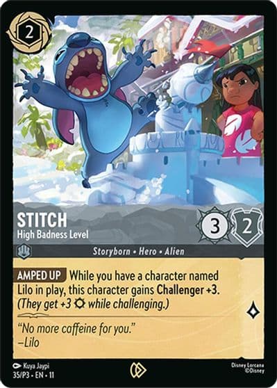 Stitch High Badness Level Disney Lorcana Promo Cards Lorcana card