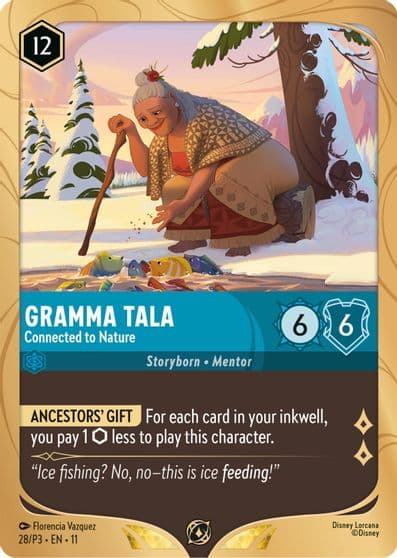 Gramma Tala Connected to Nature Disney Lorcana Promo Cards Lorcana card