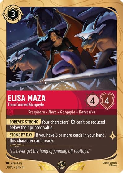 Elisa Maza Transformed Gargoyle Disney Lorcana Promo Cards Lorcana card