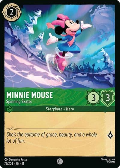 Minnie Mouse Spinning Skater Winterspell Lorcana card