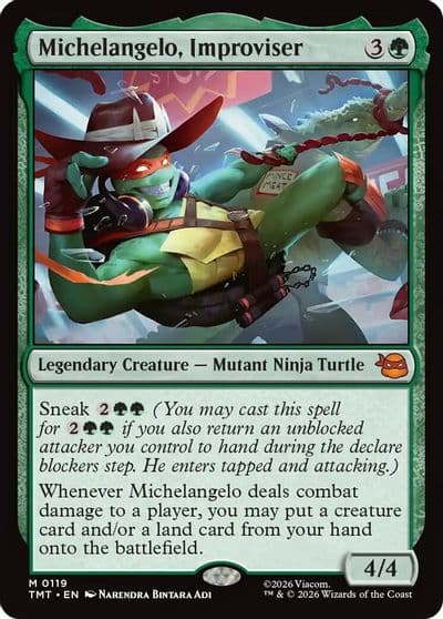 Michelangelo Improviser Teenage Mutant Ninja Turtles Magic card