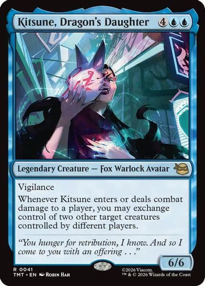 Kitsune Dragons Daughter Teenage Mutant Ninja Turtles Magic card