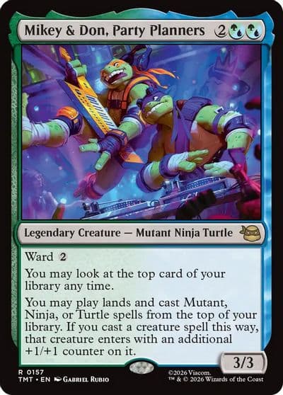 Mikey and Don Party Planners Teenage Mutant Ninja Turtles Magic card