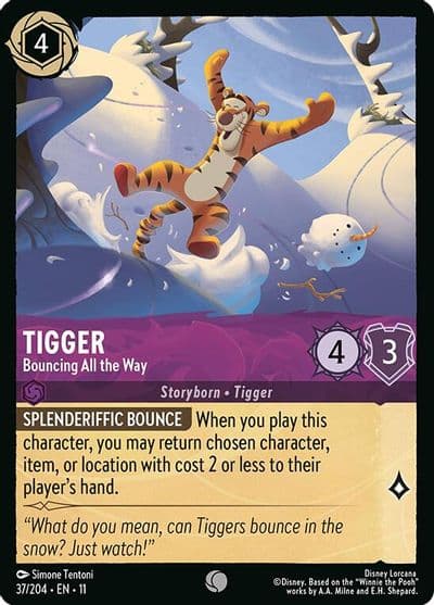 Tigger Bouncing All the Way Winterspell Lorcana card