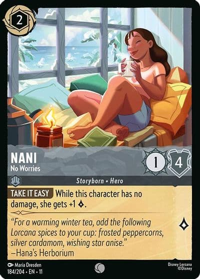 Nani No Worries Winterspell Lorcana card