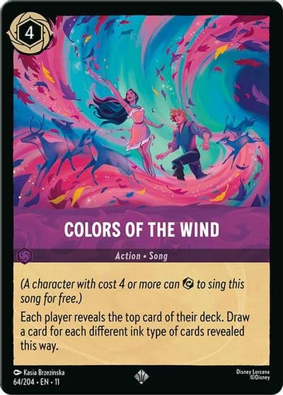 Colors of the Wind Winterspell Lorcana card