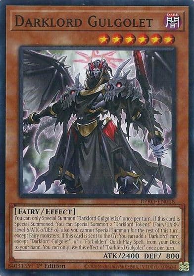 Darklord Gulgolet Burst Protocol Yu-Gi-Oh! card