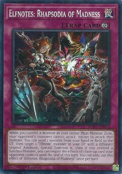 Elfnotes Rhapsodia of Madness Burst Protocol Yu-Gi-Oh! card