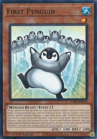 First Penguin Burst Protocol Yu-Gi-Oh! card