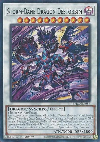 Storm Bane Dragon Destorbim Burst Protocol Yu-Gi-Oh! card