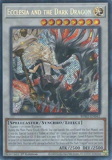 Ecclesia and the Dark Dragon Burst Protocol Yu-Gi-Oh! card